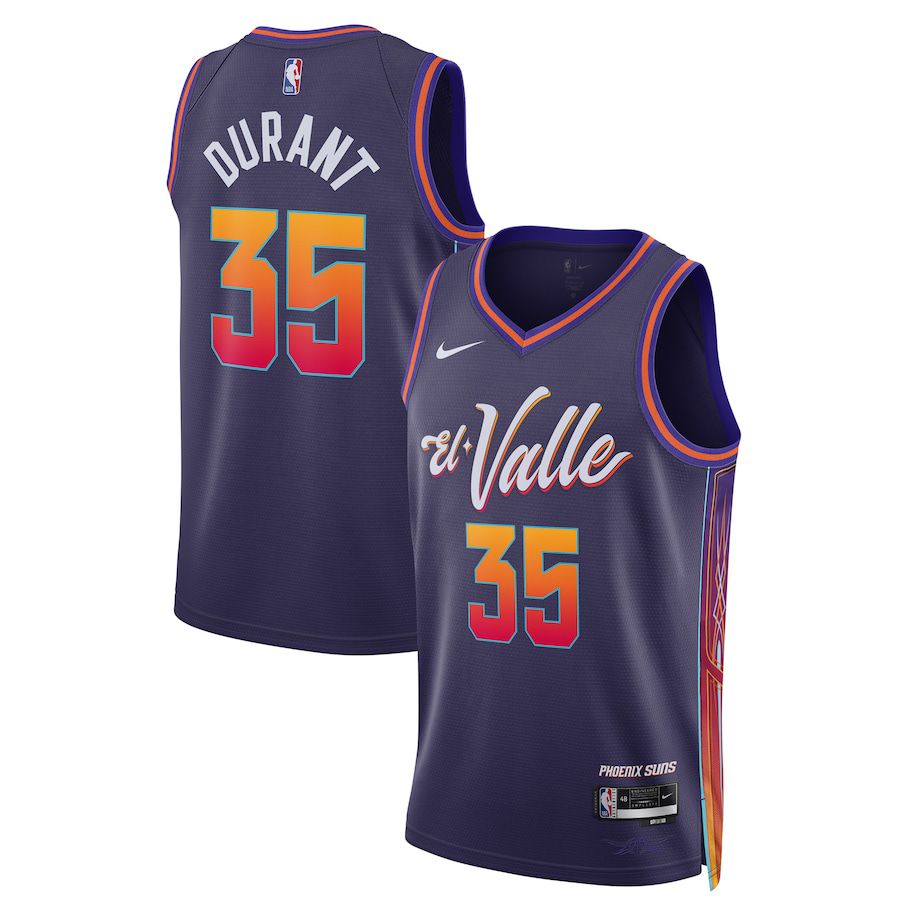 Men Phoenix Suns #35 Kevin Durant Nike Purple City Edition 2023-24 Swingman NBA Jersey->phoenix suns->NBA Jersey